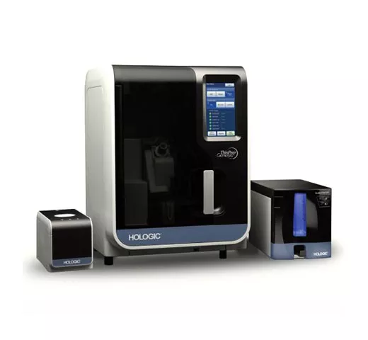 白い背景に ThinPrep Genesis プロセッサ