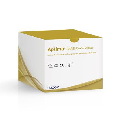 白い背景にホロジックのアプティマ SARS-CoV-2 アッセイ